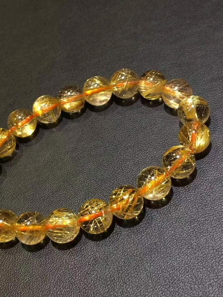 Pure natural Brazilian titanium crystal plate titanium shunfa bracelet - Image 2 of 4