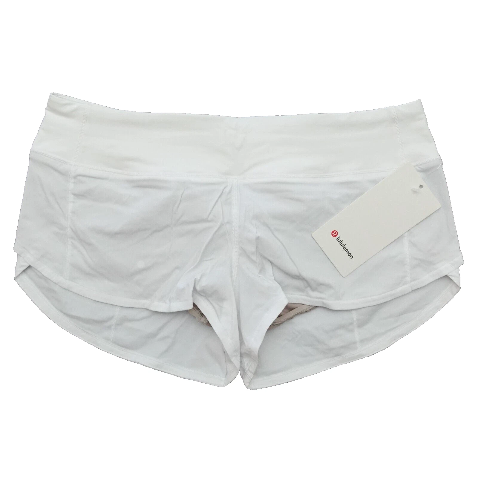 New Lululemon Size 10 Speed Up LR Low Rise Shorts 2.5” Lined WHT White