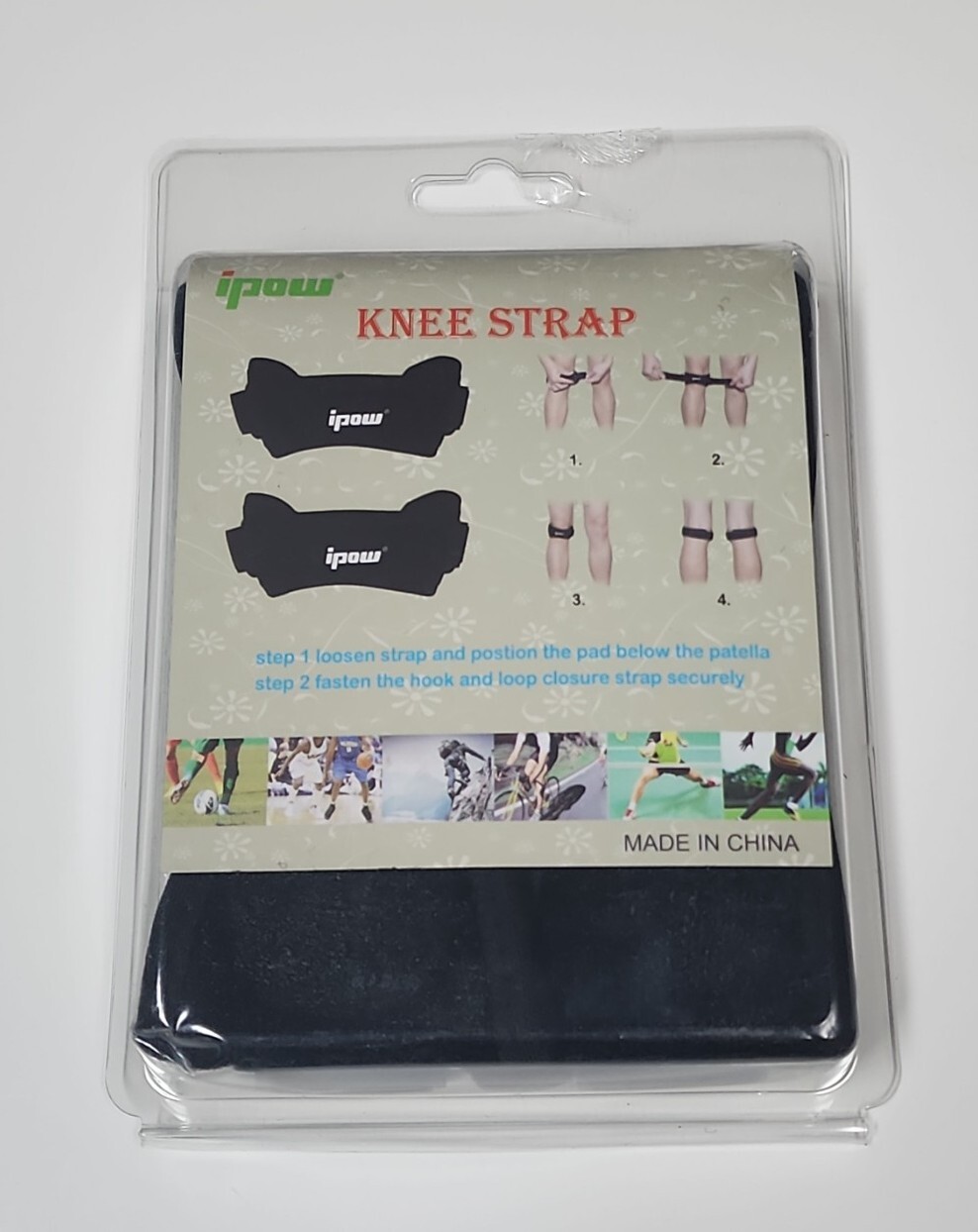 IPOW 2 Pack Knee Pain Relief & Patella Stabilizer Knee Strap Brace