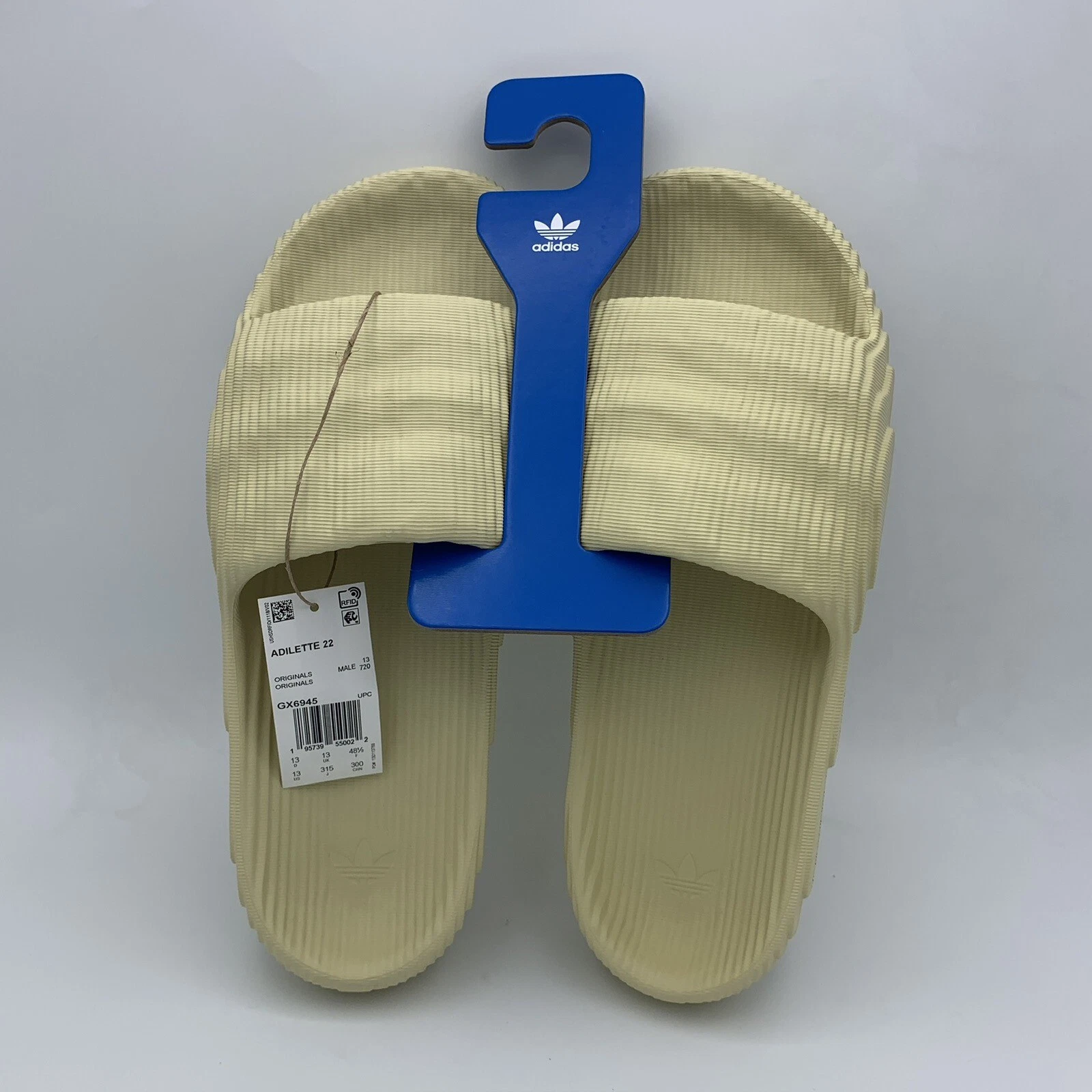 Adidas Adilette 22 Slides ""Desert Sand"" GX6945 da uomo taglia 13 nuove con sandali scatola