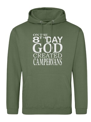 Campervan Hoodie On the 8th Day God Created Campervans Hoody, Camper Hoodie
