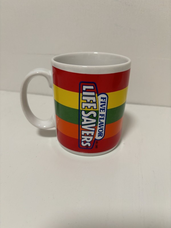 Teleflora LIFESAVERS Candy Coffee Mug Cup 4" 12 oz Ceramic Rainbow Nabisco