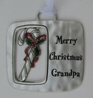 ATOP Merry Christmas Grandpa candy cane TIDINGS OF THE SEASON ORNAMENT ganz — photo 4