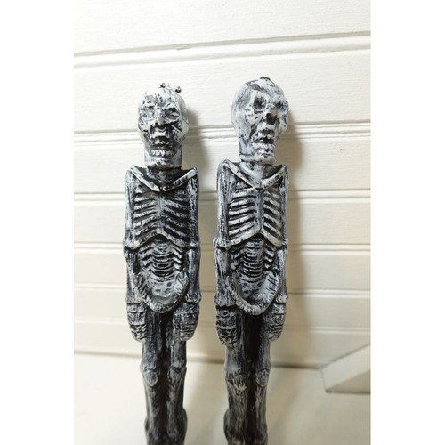 Vintage Halloween Candles Robert Allen 10” Taper Gothic Skull Skeleton - Picture 2 of 6