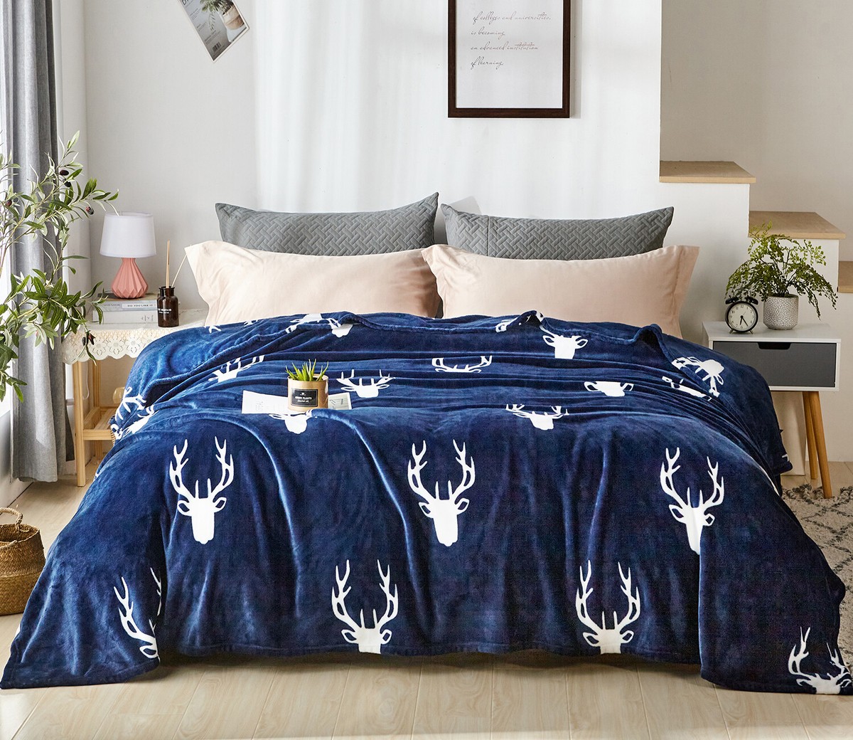 Super Soft Flannel Fleece Blanket Lightweight Bed Warm Blanket Queen/King  Size | eBay