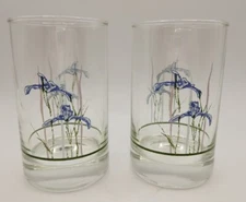 Set of 2 Corelle "Shadow Iris" Juice Glasses