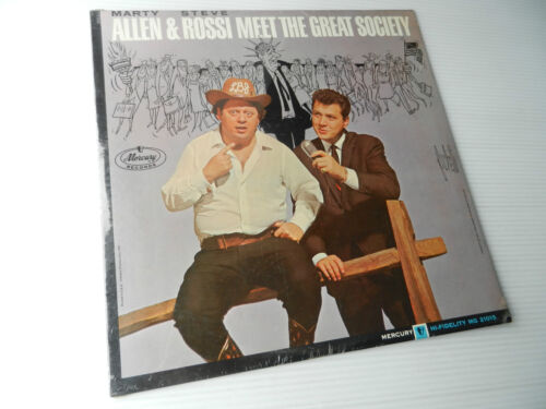 Marty Allen / Steve Rossi Meet The Great Society Verpackt Mono LP Not A - Afbeelding 1 van 2