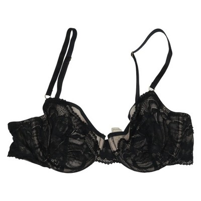 Lindex, BH, Größe: 80B, Schwarz, Polyester, Schlangenhaut, Spitze, Damen #AeS