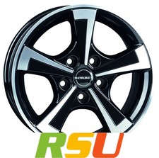 Borbet CWT black polished glossy 6x15" ET30 LK5 112 ML 66.5 Alufelgen 15 Zoll