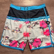 Hurley Phantom Board Shorts Mens 32 Swim Multicolor Surfing Floral Surf Outdoor