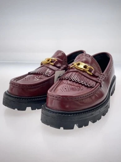 CELINE Triomphe Scarpe da abito Fringe DE0242 38 BRD Pelle