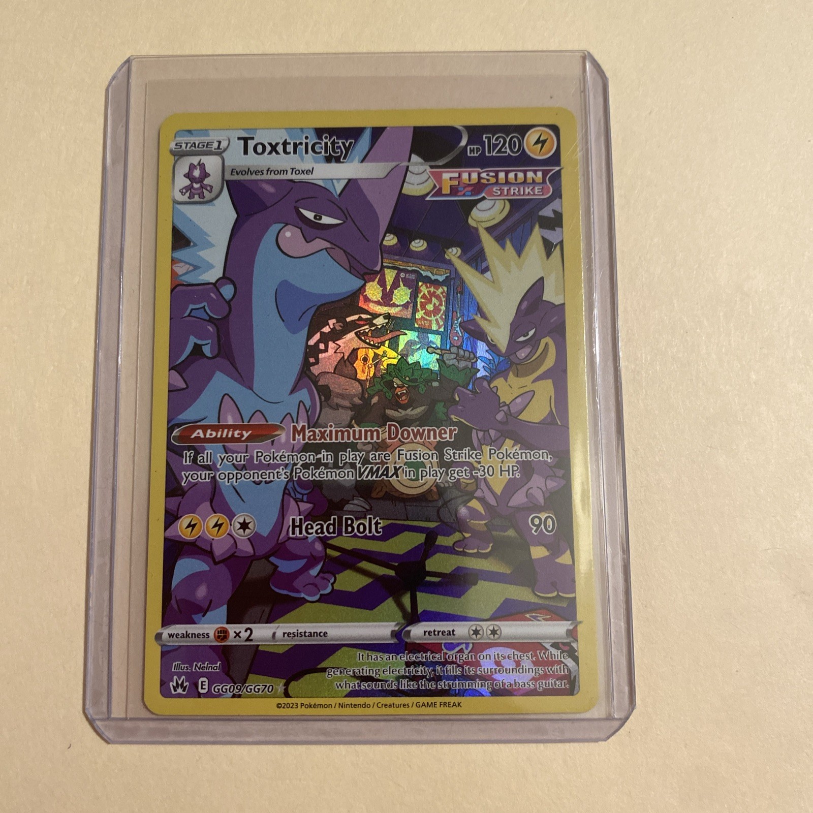 Toxtricity GG09/GG70 Crown Zenith FULL ART Pokemon Card NM