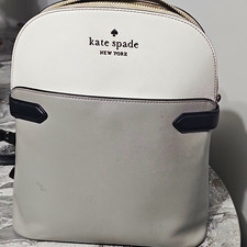 kate spade new york White/Black Zip Backpack ...