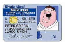 Credit/Debit Card Skin Cover Decal Sticker Peter Griffin License - Family Guy