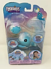 Fingerlings Baby Light-Up Dolphin - Blues (Blue) - Interactive Toy WowWee