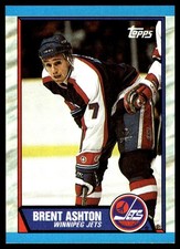 1989-90 Topps #181 Brent Ashton Winnipeg Jets Hockey Card
