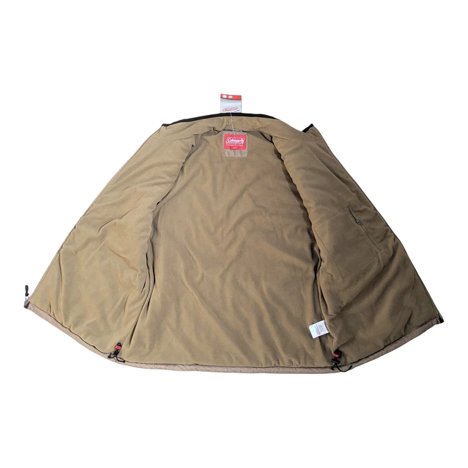 Coleman Men's XL Fleece Lined Quilted Vest Insulated Driftwood NWT FREE SHIPPING - Image 3 of 4