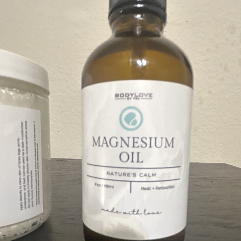 Body Love by Lisa Elmore Nature's Calm Magnesium Massage Oil Liquid 4 oz