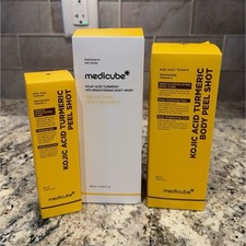 medicube Kojic Acid Turmeric Body Peel Shot Body Wash Set Brightening