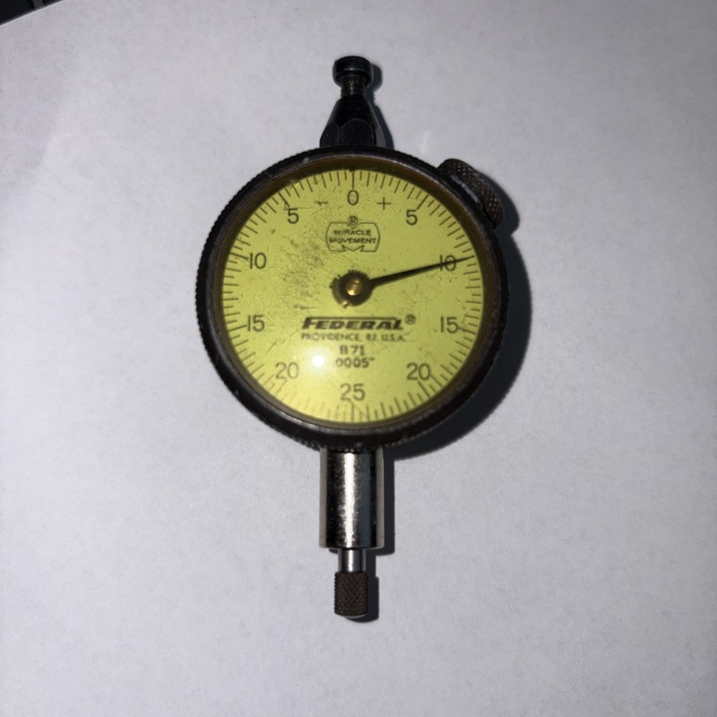 Vintage Federal Dial Test Indicator. Federal B71   .0005”.  Machinist Tools 