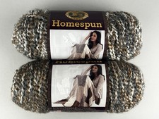  2 Lion Brand Homespun Yarn 301 SHAKER 6oz 185yd Bulky