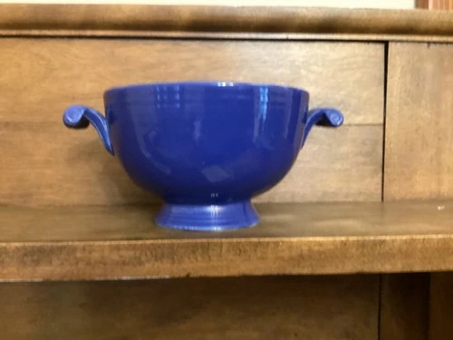 Vintage Fiestaware Navy Blue Sugar Bowl