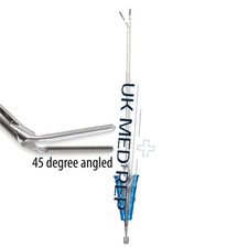 MICS Debakey Forceps 5mm Shaft 1mm Single Action 45 degree angled