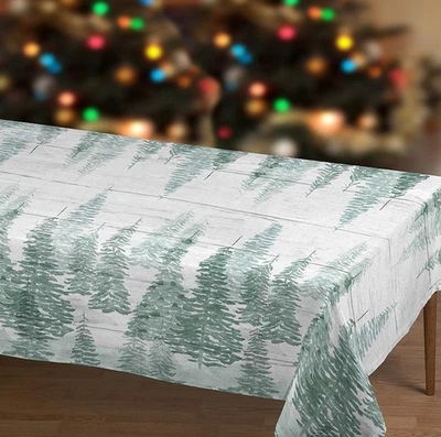 PROVENCESTOFFE Traumhafter Weihnachtsstoff Panama Christbäume, Weihnachtsbäume, Breite 160 cm
