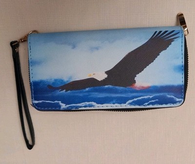 Eagle Design Zip Around Wallet With Wristlet EC