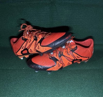 Adidas X 15.1 SG soccer cleats (Size 11.5) with heel supports and an Adidas bag