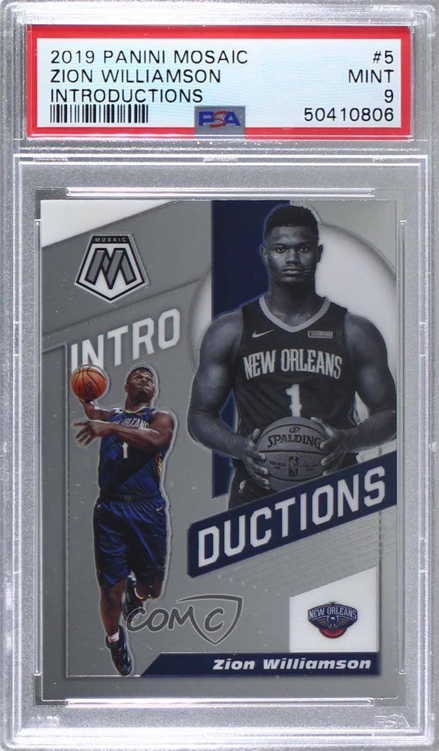 2019-20 Panini Mosaic Introductions Zion Williamson #5 PSA 9 MINT Rookie RC 9l4