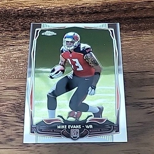 2014 TOPPS CHROME MIKE EVANS RC BASE ROOKIE NO. 185 TAMPA BAY BUCCANEERS 49ers