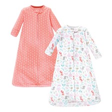 Hudson Baby Infant Girls Cotton Long-Sleeve Wearable Sleeping Bag, Sack,