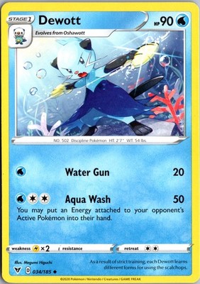 Dewott Uncommon SWSH04: Vivid Voltage 034/185 NM