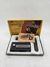 Kodak Tele Instamatic 608 Black 110 Film Camera - Untested - Vintage 1970s