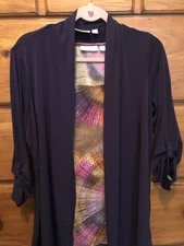 Susan Graver Liquid knit jacket & tank set sz Medium
