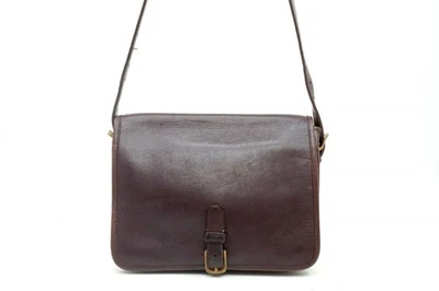 COACH Sac Bandoulière Messenger Vintage 70s Cuir Marron 7630 Fait à NYC - Photo 1/4