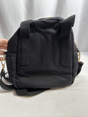 aerie quilted mini crossbody backpack Aerie Black Mini Backpack Crossbody Purse With Handles