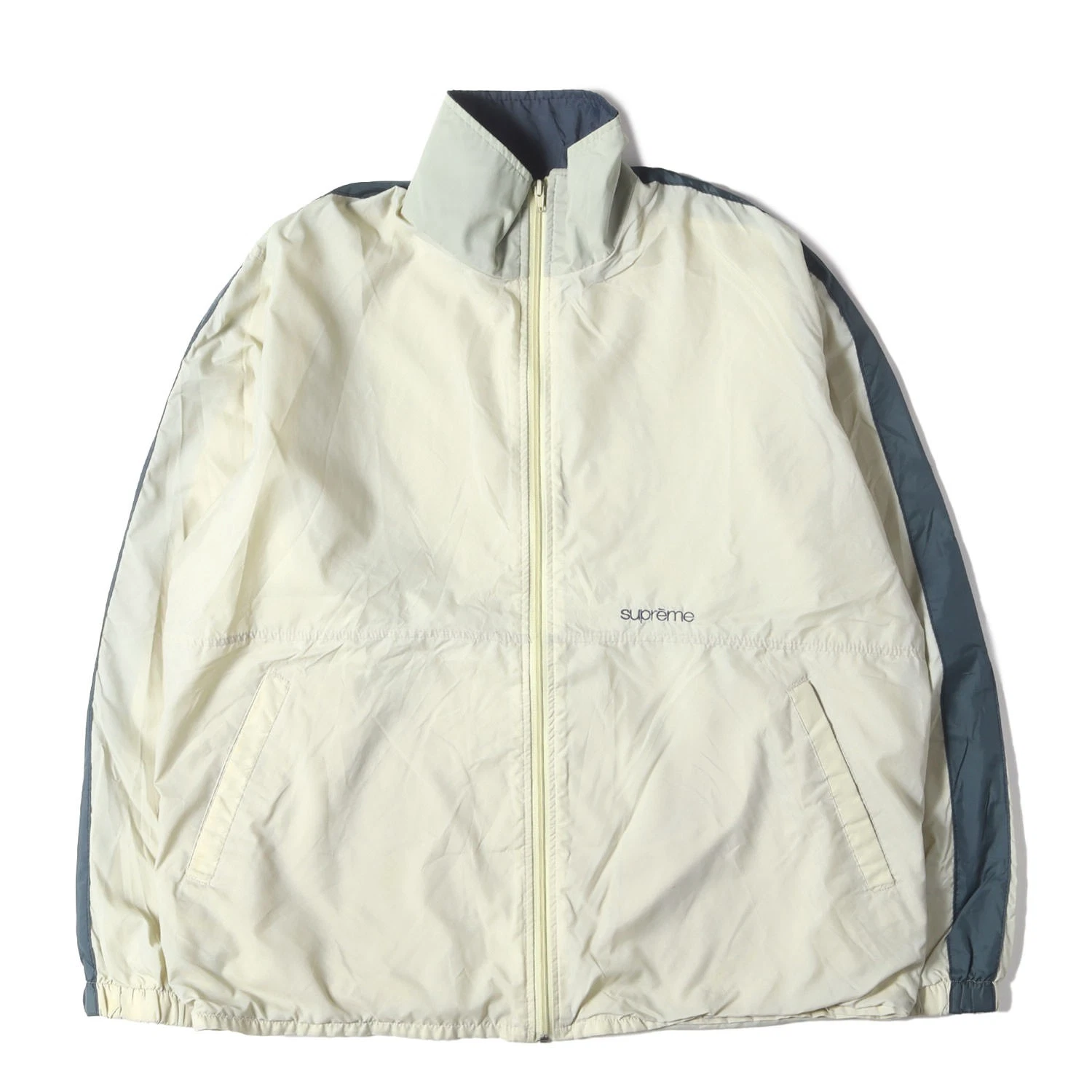 Veste Supreme Taille L/90S Ancien Modèle Classique Logo Nylon Zip Made In Usa Beige
