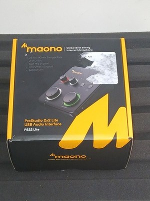 MAONO PS22 LITE- PROSTUDIO 2x2 Lite USB Audio Interface, Black