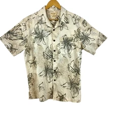 Panama Jack Tropical Hawaiian Print Short Sleeve Button Up Shirt Mens Medium