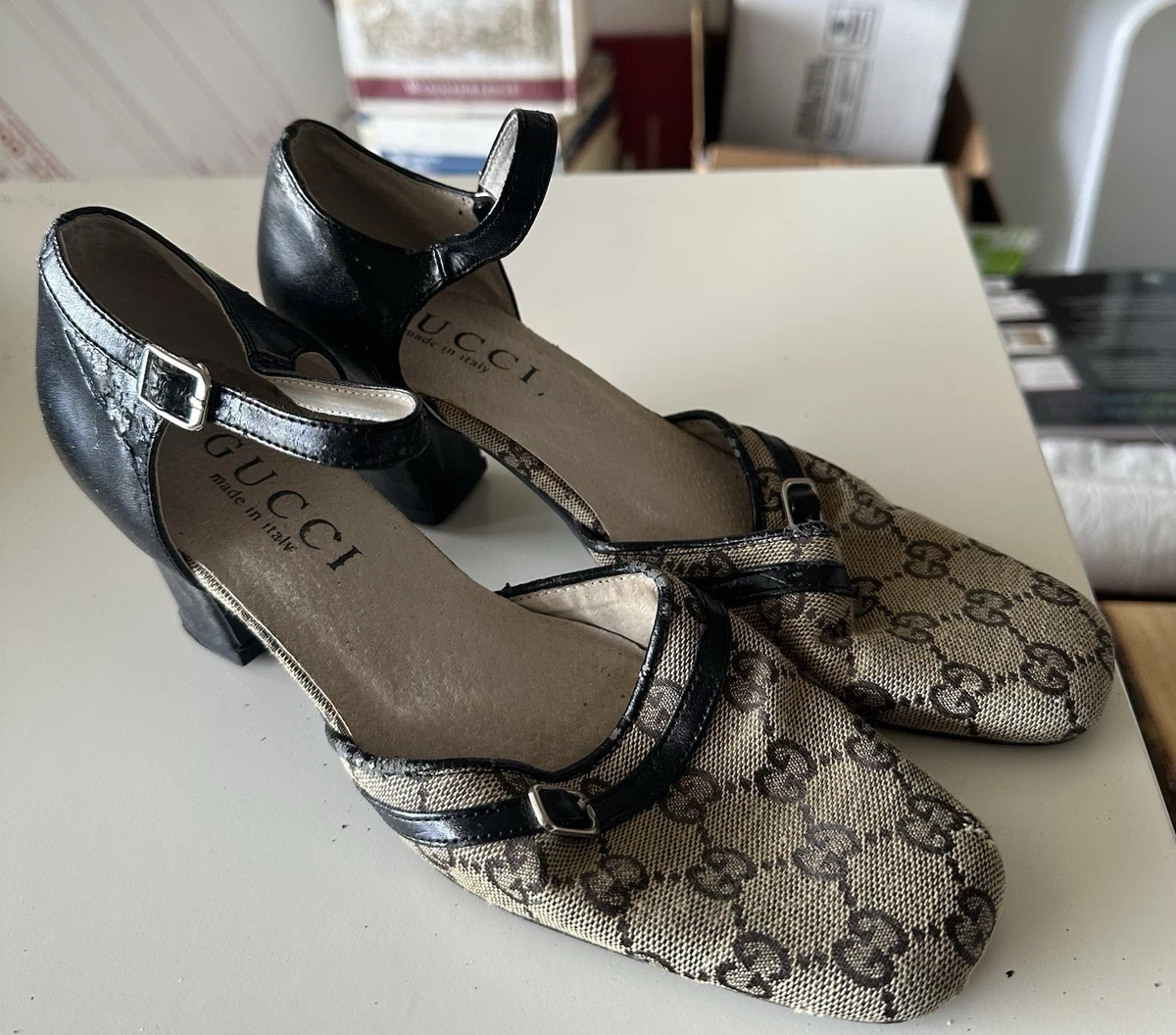 Gucci Monogram Shoes In Women's Heels for sale | eBay