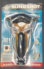 Trumark FS-1 Slingshot 225 Yd Range Handle Holds Ammo Made In USA Wrist Rocket