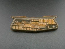Vintage Chevrolet Dash Emblem PT-4648485 OEM Badge Fleur De Lis GM Chevy Parts