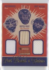2013 America's Pastime Gold 18/25 Buster Posey Ivan Rodriguez Matt Wieters 0b0