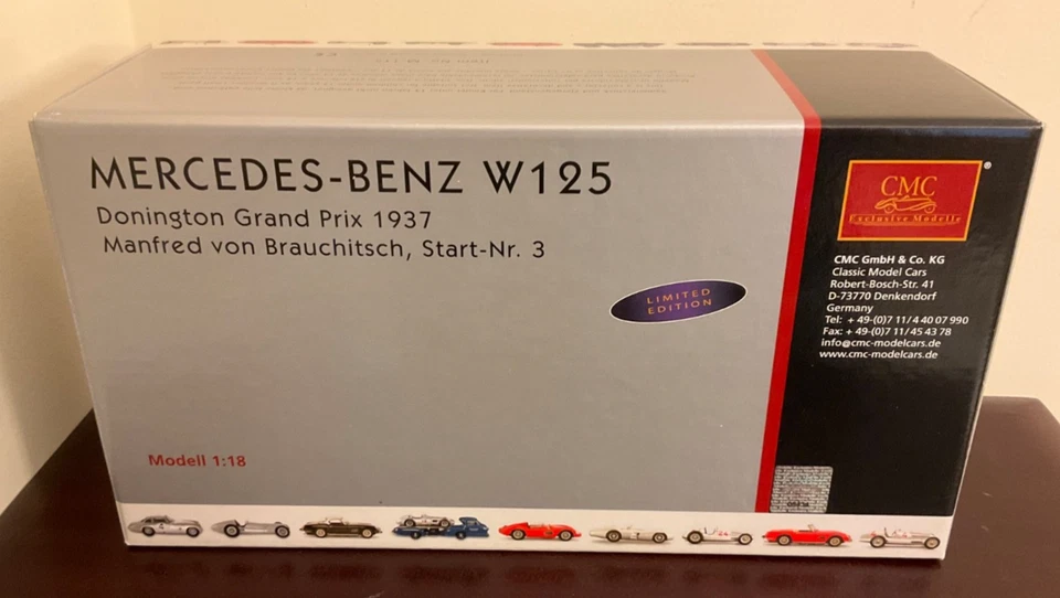 CMC Mercedes Benz W-125 Manfred von Brauchitsch GP Donnington 1937 M-115 NRFB - Image 3 of 4