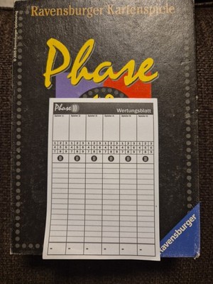 Phase 10 Ravensburger Block Neu Wertungsblatt