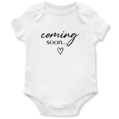 Coming Soon Strampler Baby Ankündigung Junge Mädchen Weste Willkommen auf der Welt Neu...