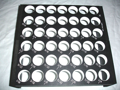 5C 32nds-set Collet Rack Drawer or Bench - w/Sizes Storage Holder Tray #2EK2X8