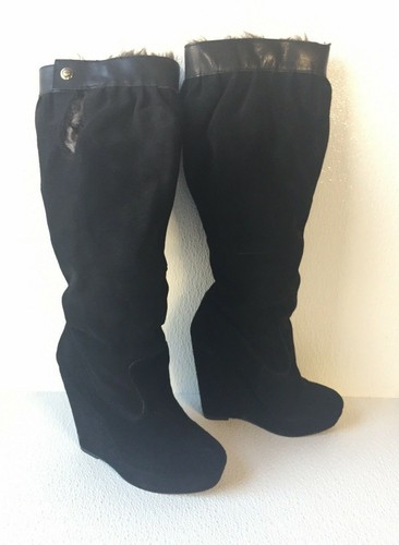 Calvin Klein Hannah para Mujer Gamuza Negra De 7.5 de alto 5\